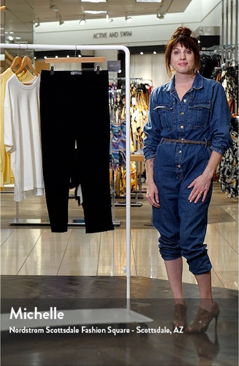 Logan 'Ab'Solution High Waist Slim Fit Raw Hem Crop Jeans, sales video thumbnail