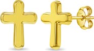 In Season Jewelry 14k Elegant Cross Earrings
