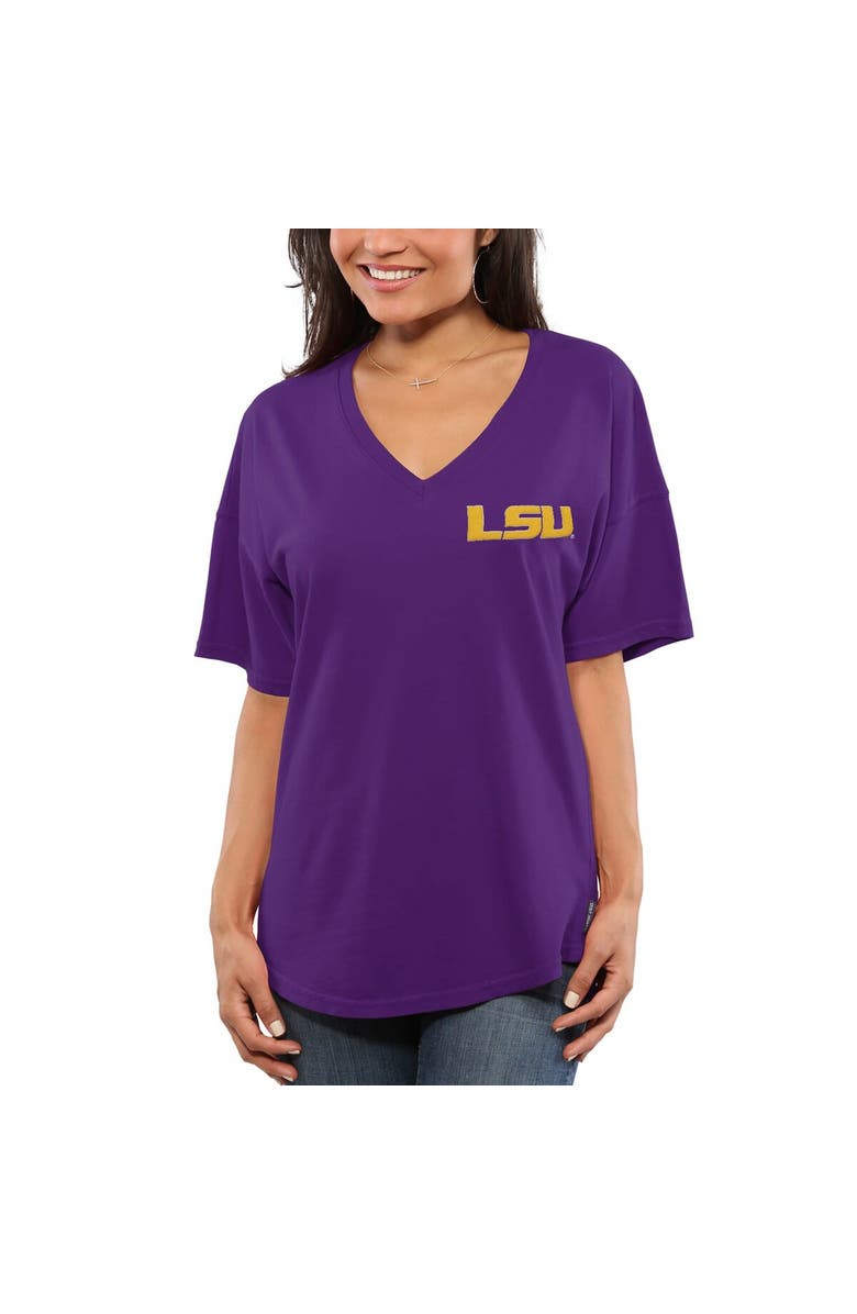 SPIRIT JERSEY Women's Purple LSU Tigers Spirit Jersey Oversized T-Shirt, Alternate, color, 