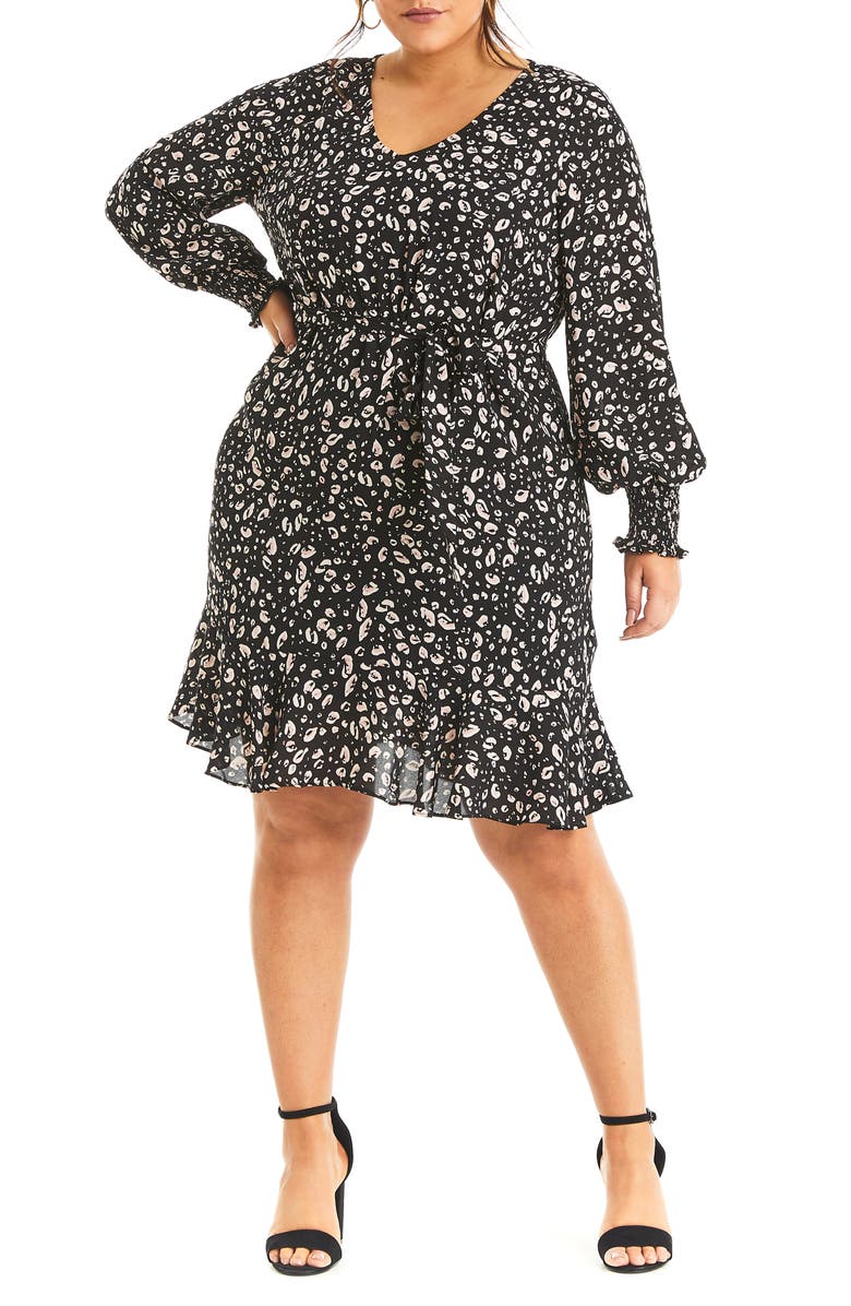 Estelle Pharah Floral Waist Tie Dress, Main, color,