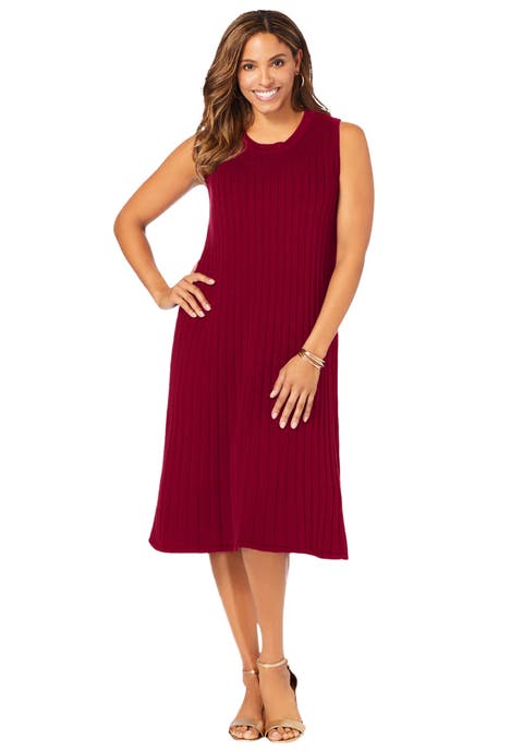 2-Piece Sweater Jacket Dress (Plus)