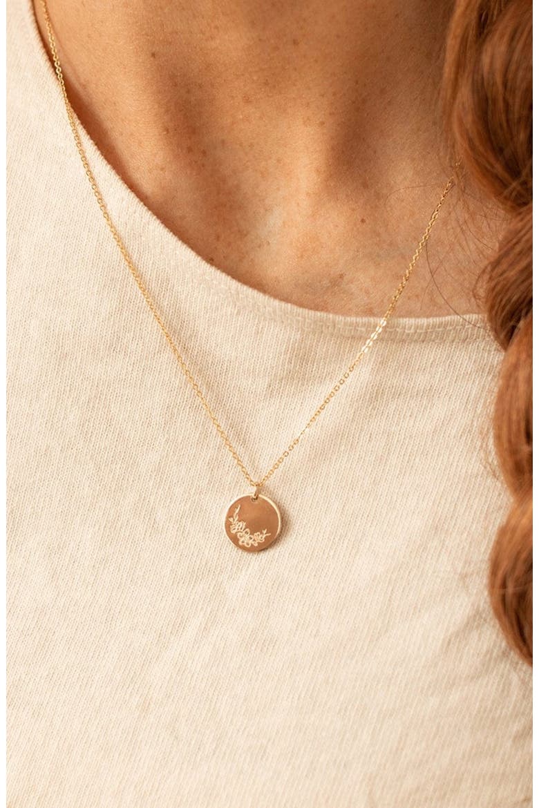 March Birth Flower Necklace, Alternate, color, Silver