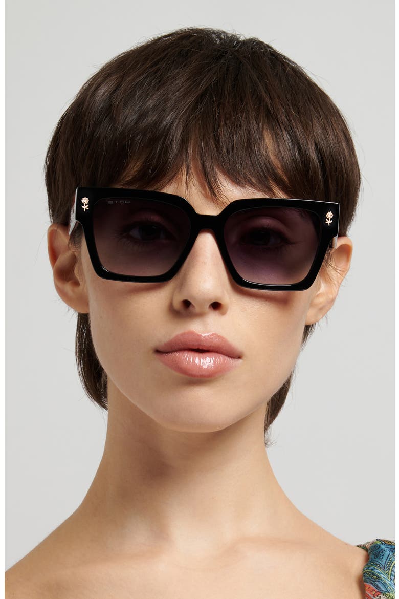 55mm Gradient Rectangular Sunglasses, Alternate, color, 0IPA-GB