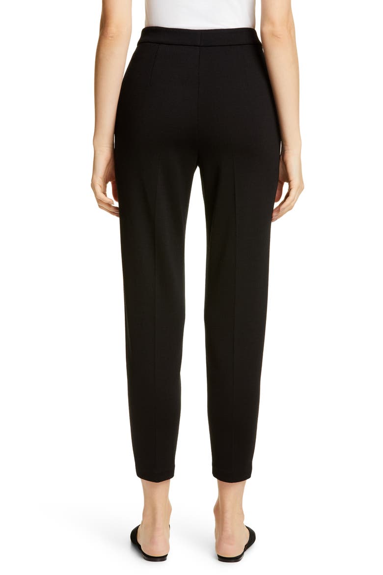 Slim Milano Knit Ankle Pants, Alternate, color, CAVIAR