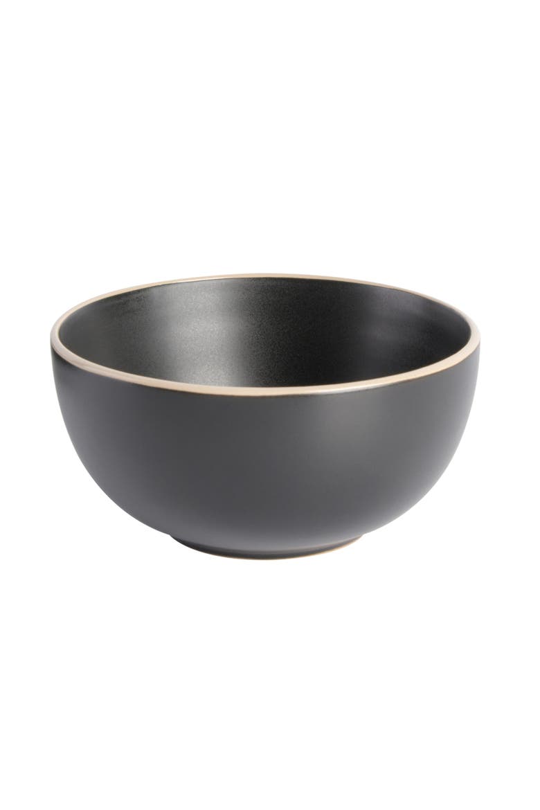 Everyday Essential 32-Piece Stoneware Dinnerware Set, Service for 8, Alternate, color, Black
