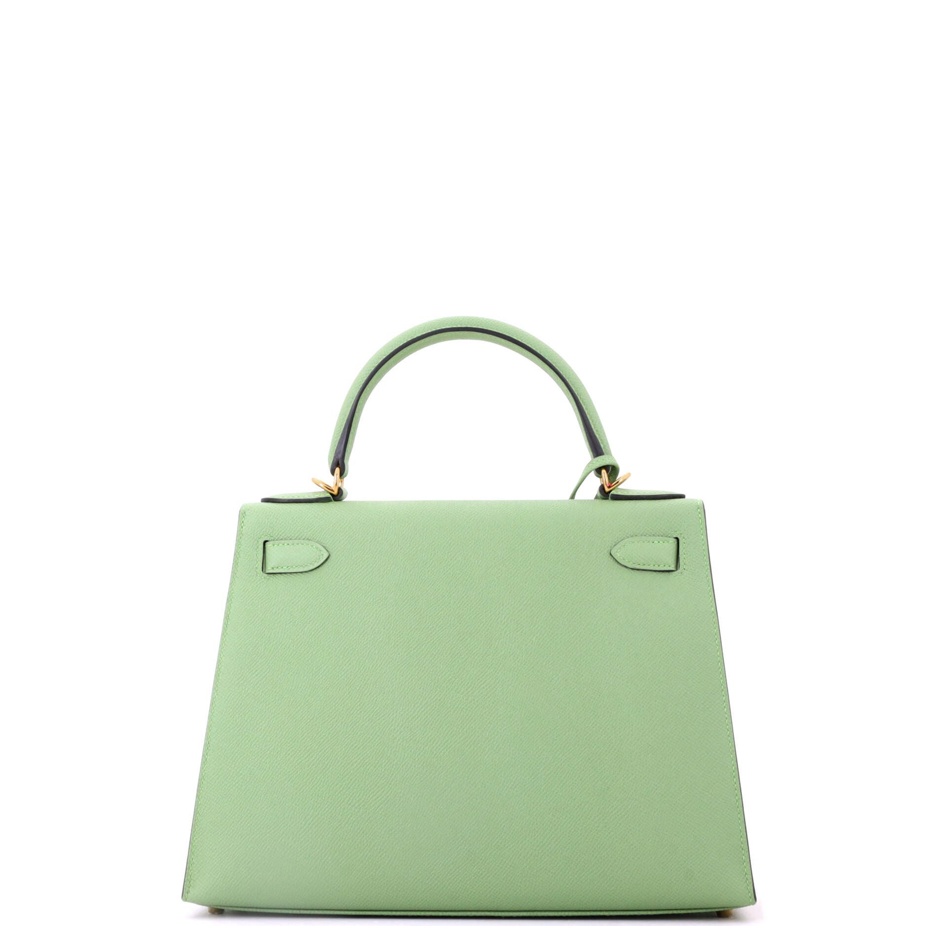 Pre-Owned Hermes Kelly Handbag Green Epsom with Gold Hardware 28, Alternate, color, Vert Criquet