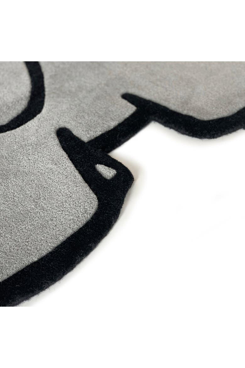 Olifant Elephant Rug, Alternate, color, Grey / Black Print