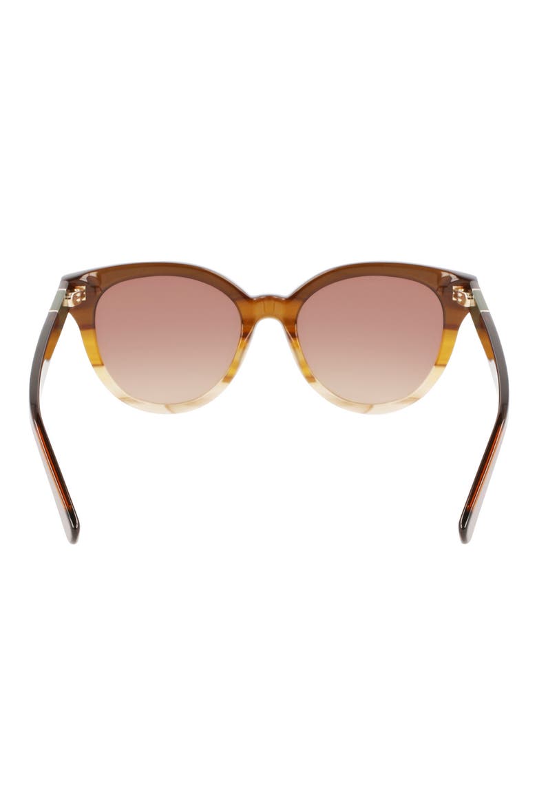 Le Pliage 53mm Gradient Round Sunglasses, Alternate, color, STRIPED HONEY