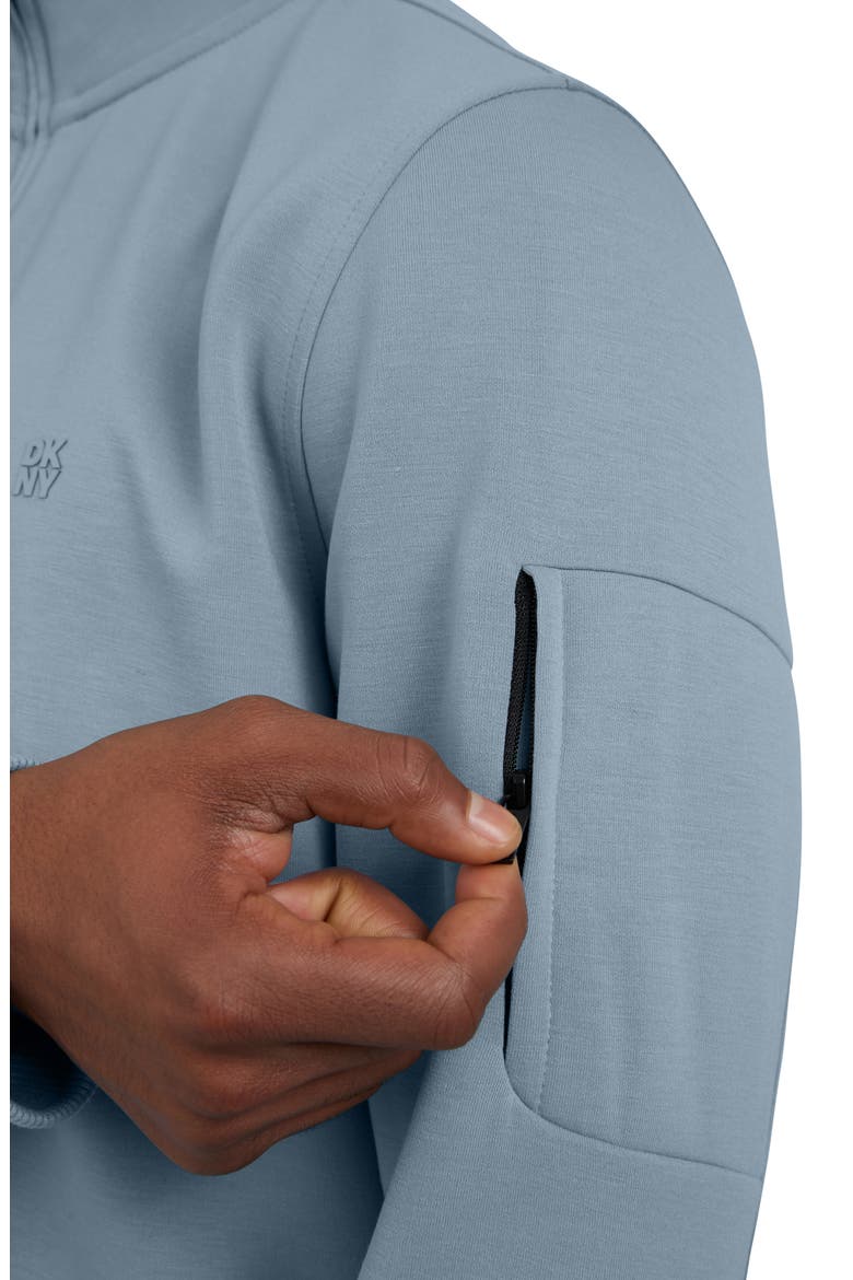 Noah Quarter Zip Sweater, Alternate, color, ASH BLUE