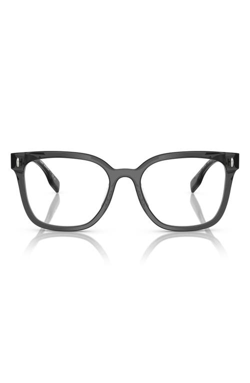 Tory Burch 55mm Square Optical Glasses In Shiny Black