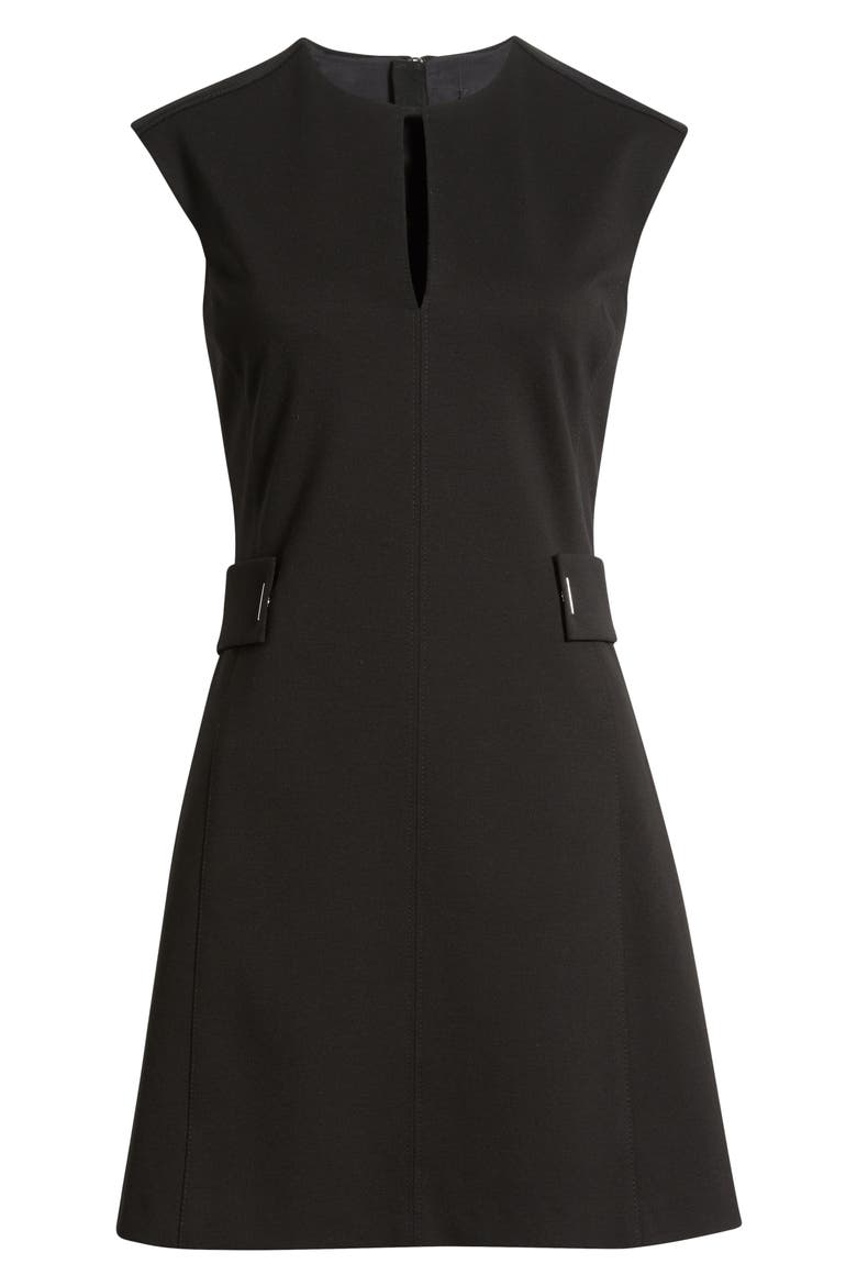 Dumia Belted A-Line Dress, Alternate, color, BLACK
