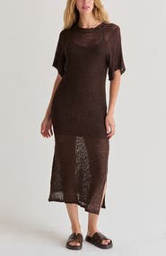 CRESCENT Netted Knit Dress
