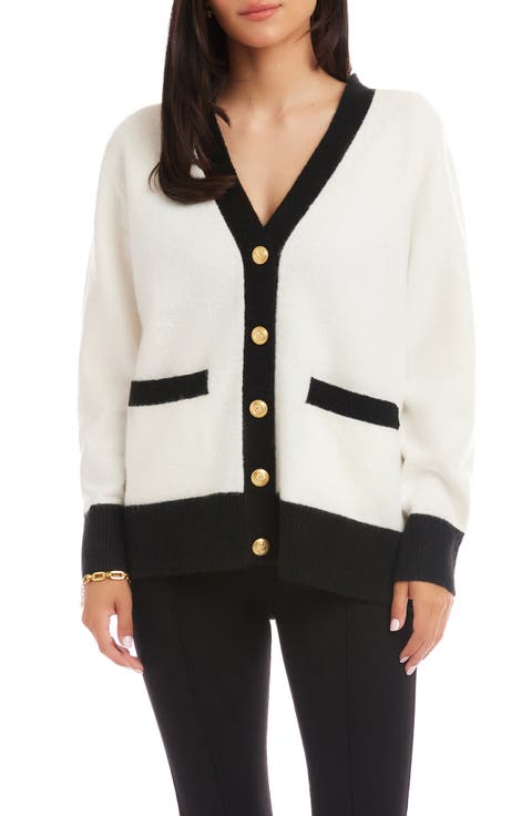 Colorblock Trim Cardigan
