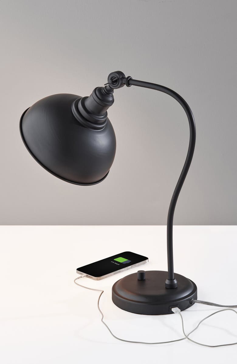 ADESSO LIGHTING Wallace Desk Lamp, Alternate, color, Black Finish