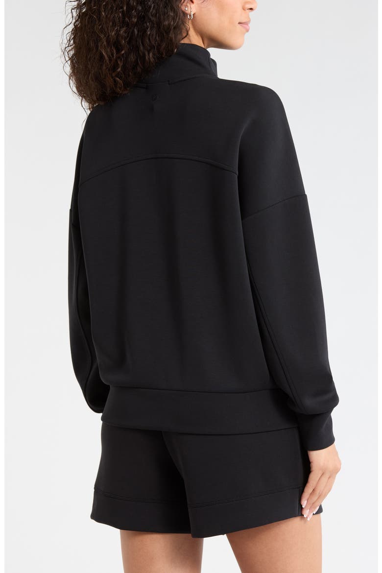 Soft Luxe Half Zip Pullover, Alternate, color, BLACK