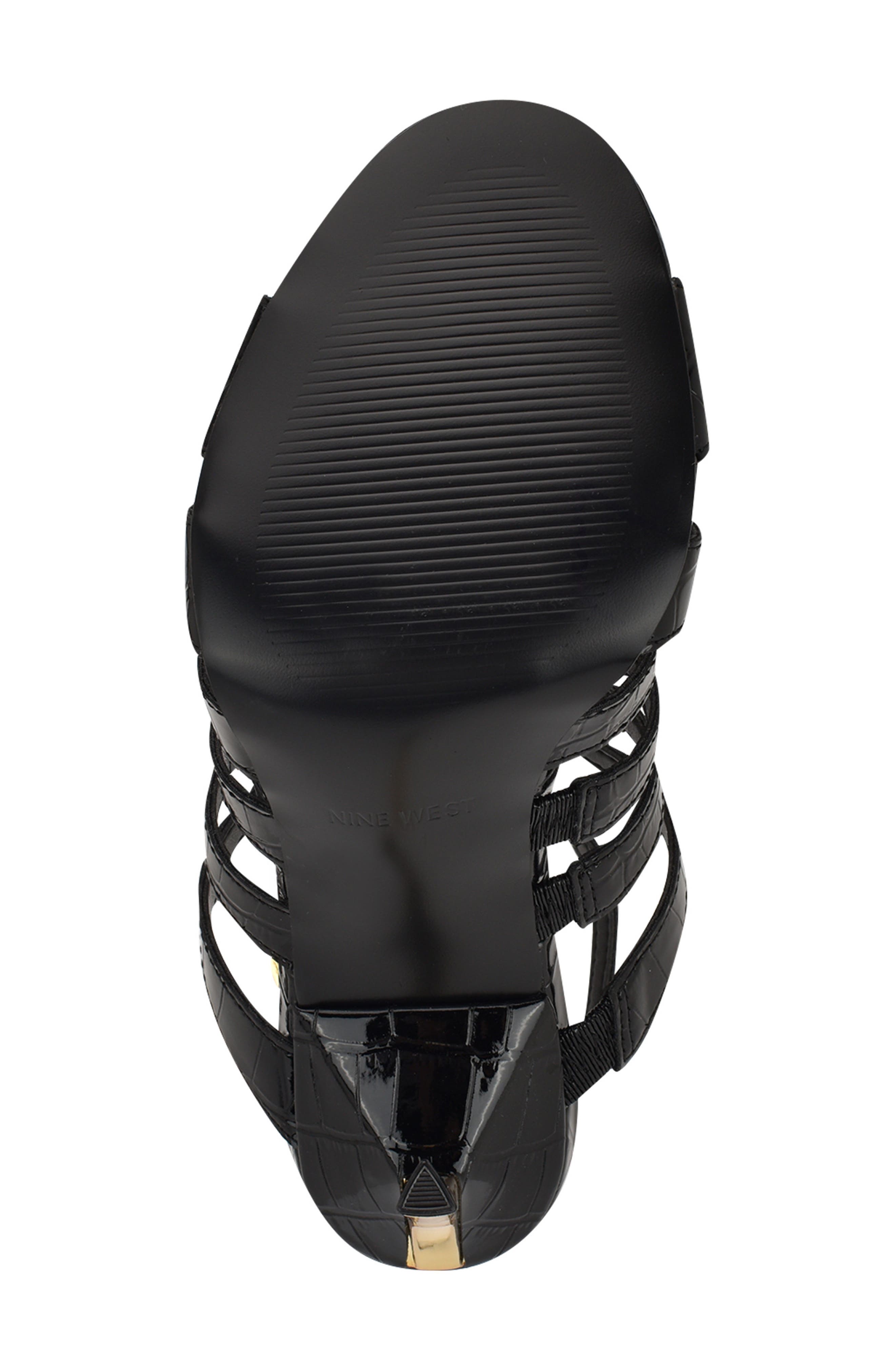 Nine West Saleen Strappy Sandal, Alternate, color, Black