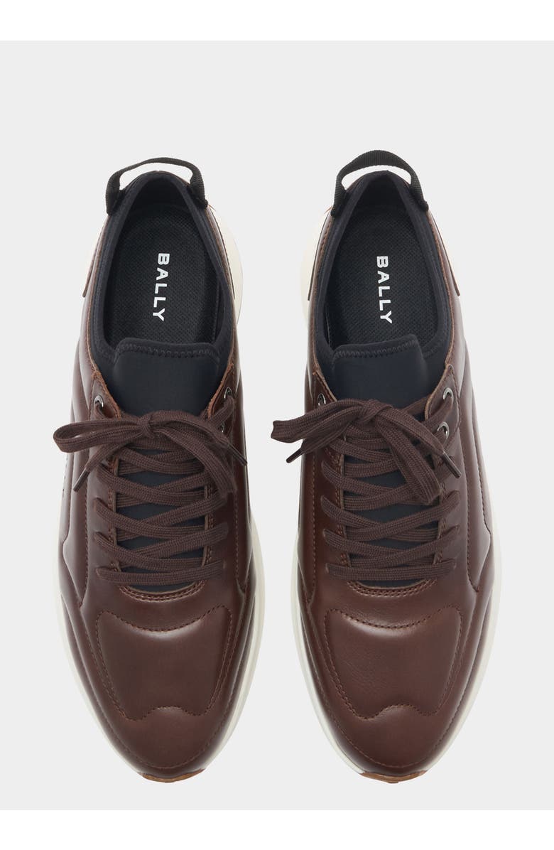 Bally Leather Outline Sneaker, Alternate, color, Brown