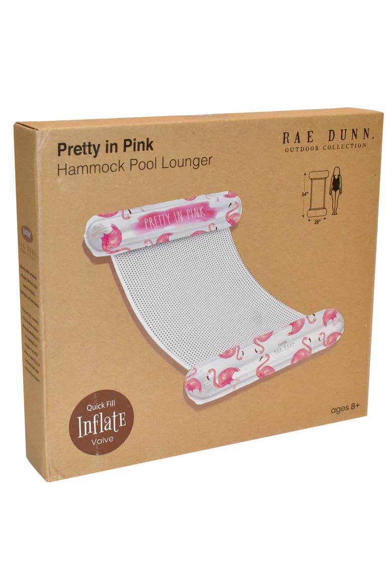 Pretty In Pink Hammock Pool Lounger Flamingo, Alternate, color, Multicolored