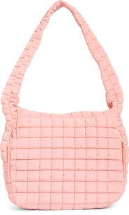 URBAN EXPRESSIONS HANDBAGS Square Quilt Nylon Hobo Bag