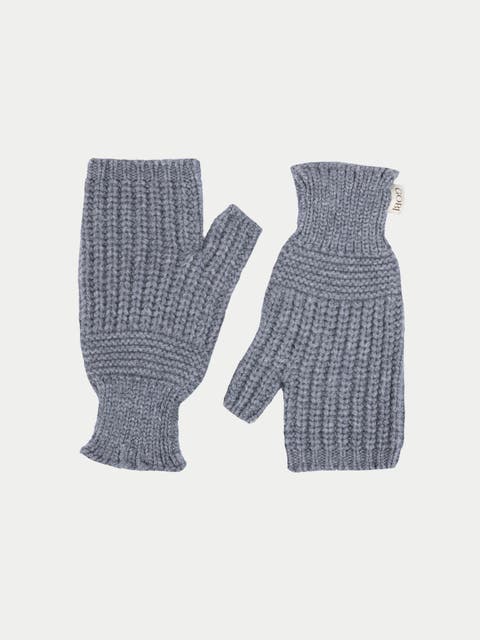 Rib-Knit Cashmere Gloves