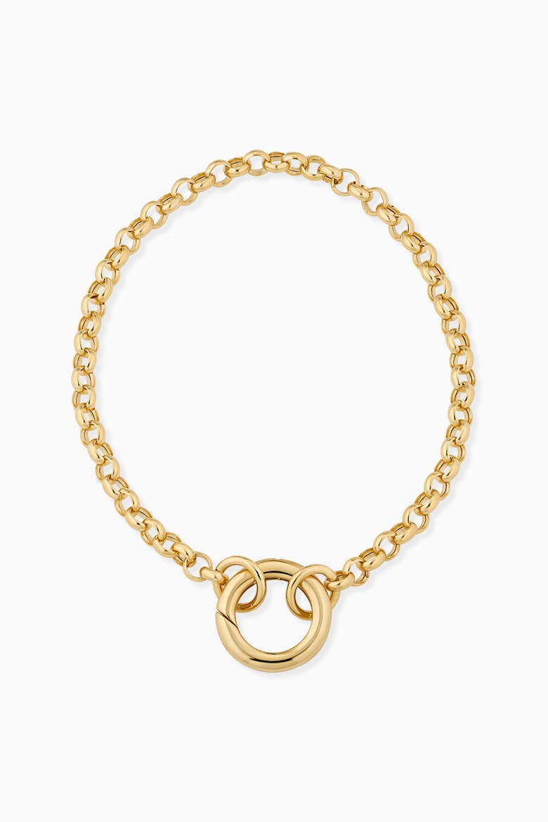 14K Yellow Gold Rimini Rolo Connector Bracelet, Alternate, color, Yellow Gold - Without Clasp