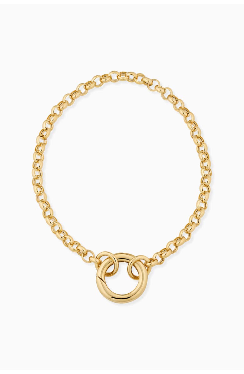Oradina 14K Yellow Gold Rimini Rolo Connector Bracelet, Alternate, color, Yellow Gold - Without Clasp