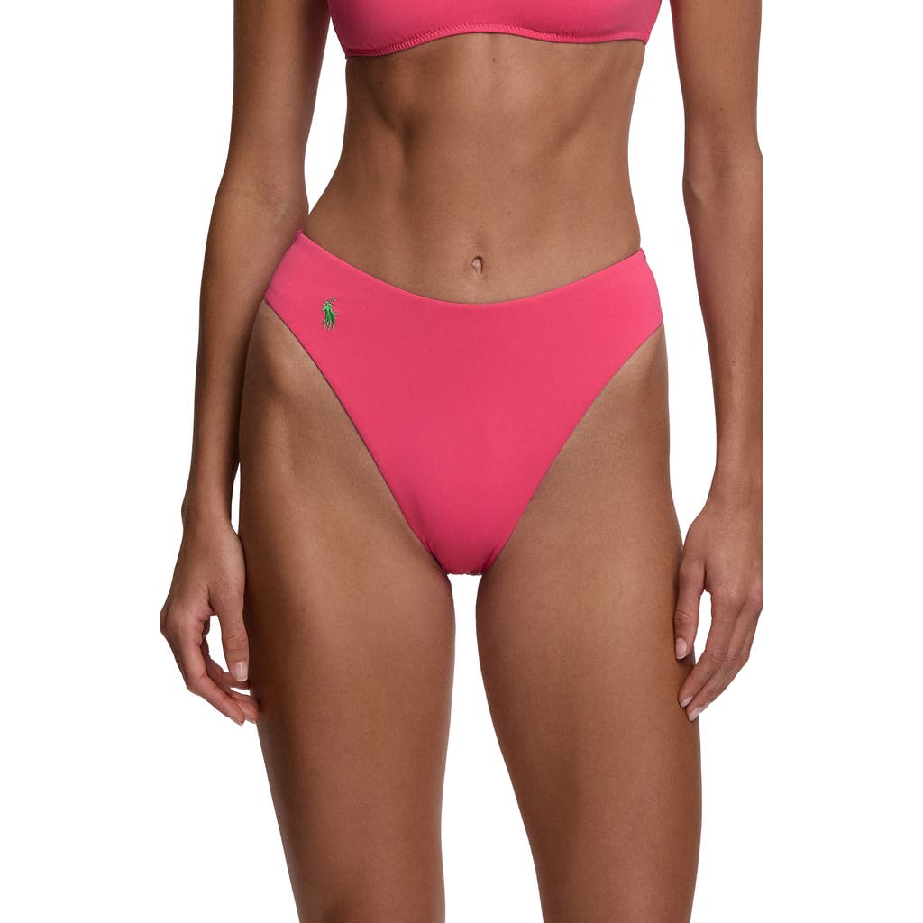 Polo Ralph Lauren Modern High Cut Bikini Bottoms In Pink
