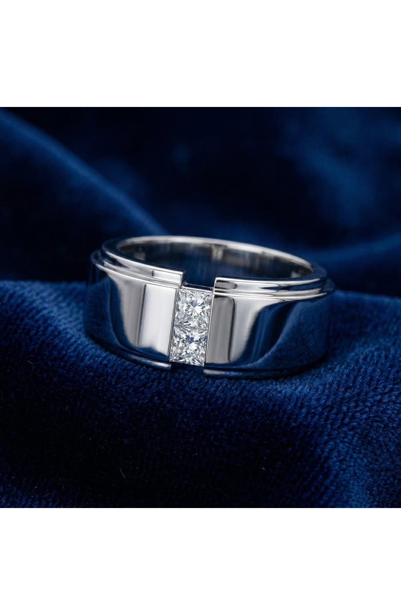 Bliss Diamond 1Ct Men's Princess Cut Diamond Tension Set Wedding Ring 14k Gold Lab Grown, Alternate, color, 14K Yellow Gold