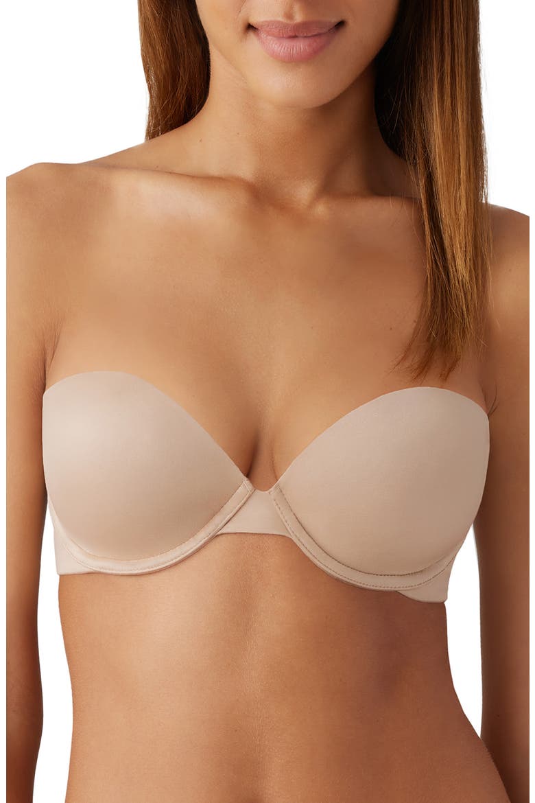 Future Foundation Underwire Strapless Push-Up Bra, Main, color, AU NATURAL