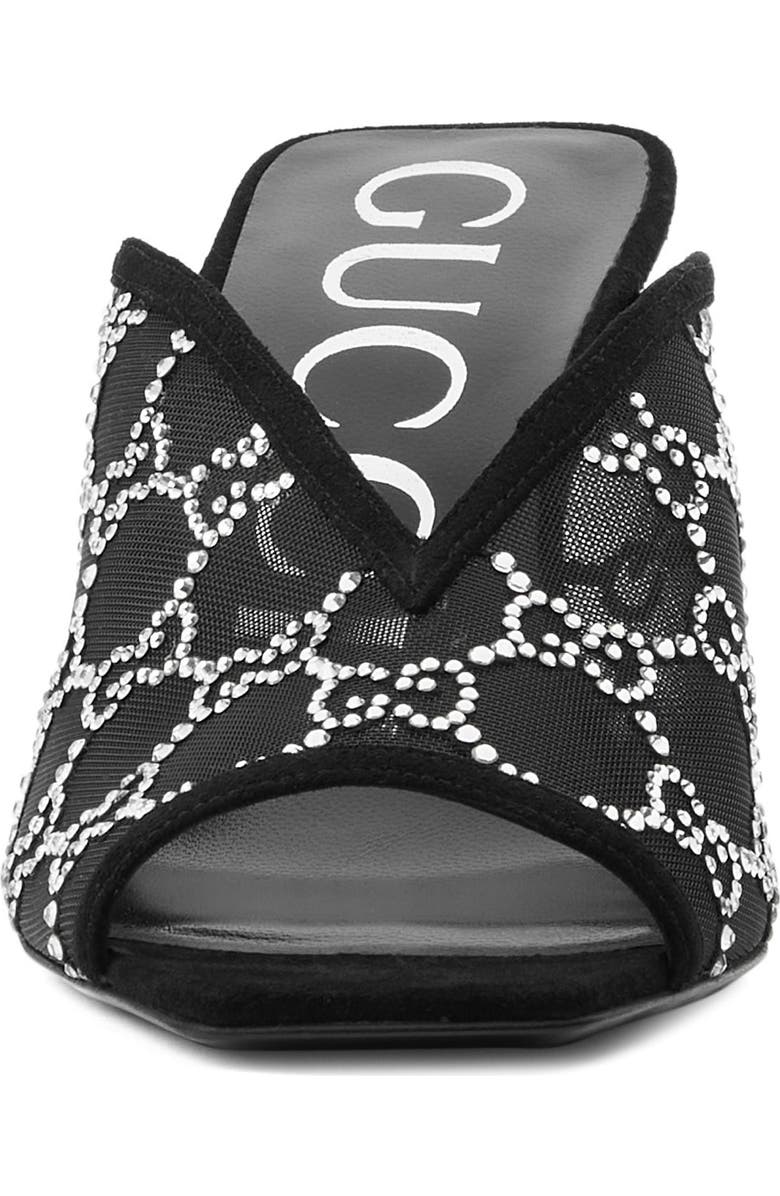 Gucci Tom GG Crystal Mesh Slide Sandal, Alternate, color,