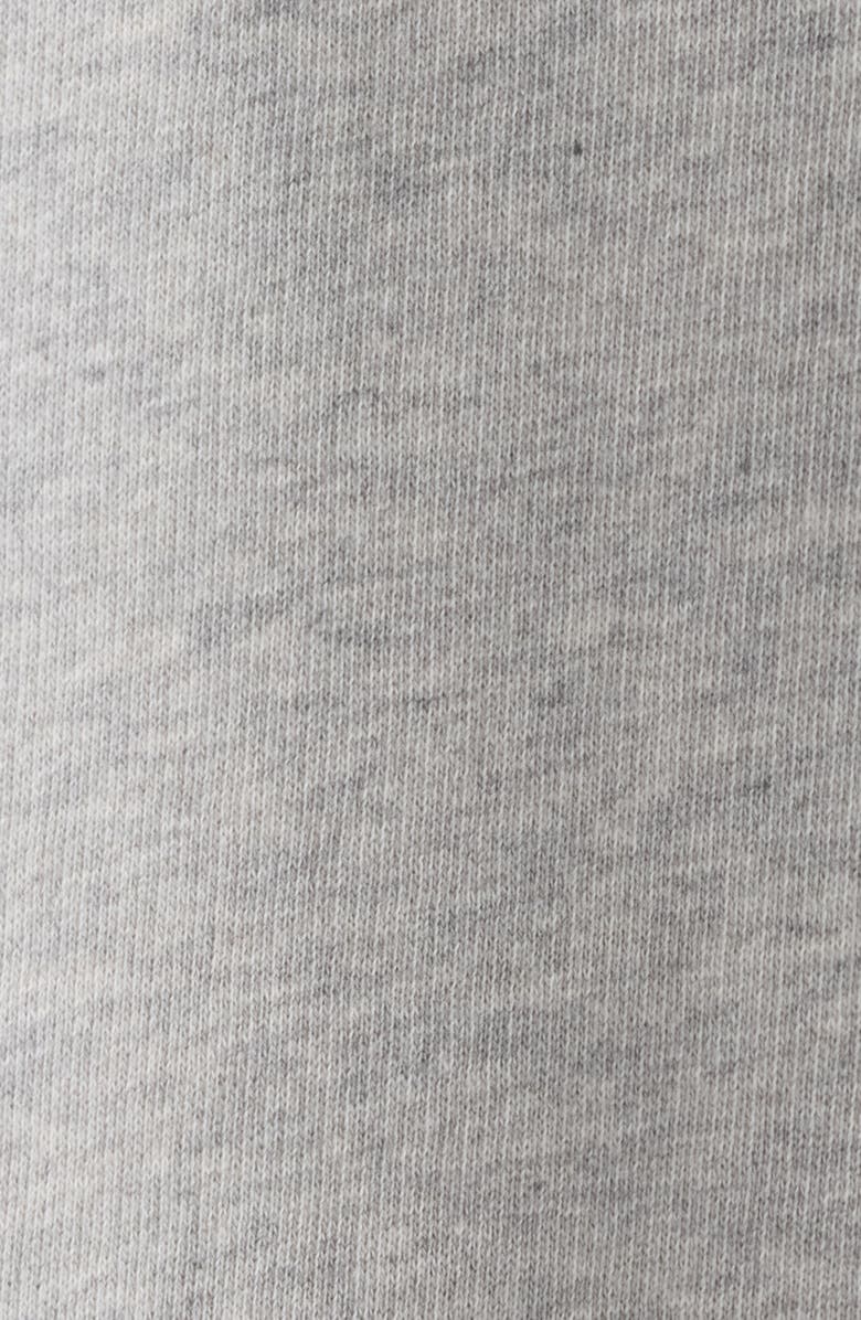 Acne Studios Mixed Media Distressed Cap Sleeve Logo Graphic Sweatshirt, Alternate, color, Grey Melange