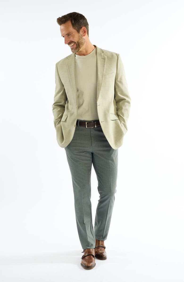 SAVILE ROW CO Moss Leno Weave Check Sport Coat, Alternate, color, Moss