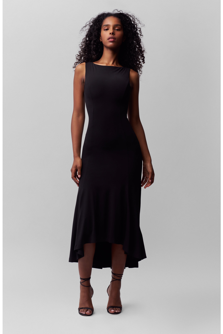 Daye Midi Dress, Main, color, Black