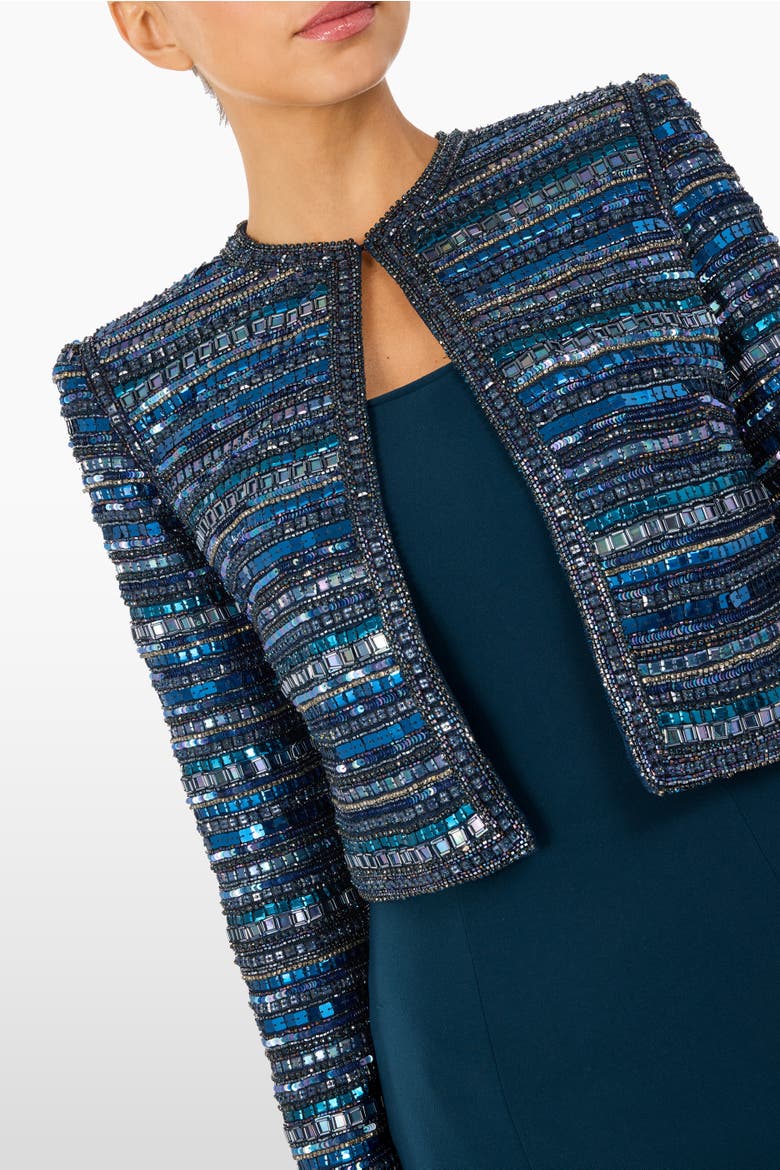 Alma Beaded Jacket, Alternate, color, Blackthorne Blue