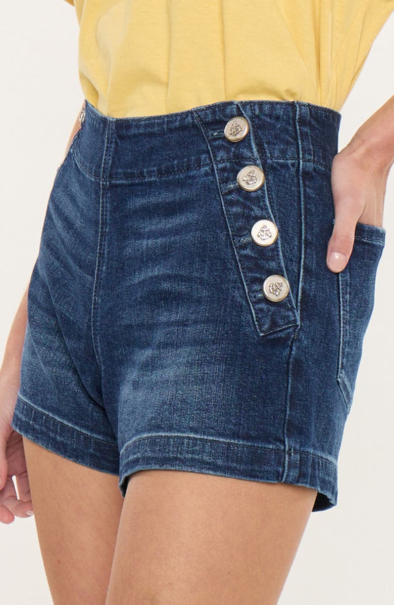 KanCan Sallie High Rise Shorts, Alternate, color, Dark Wash