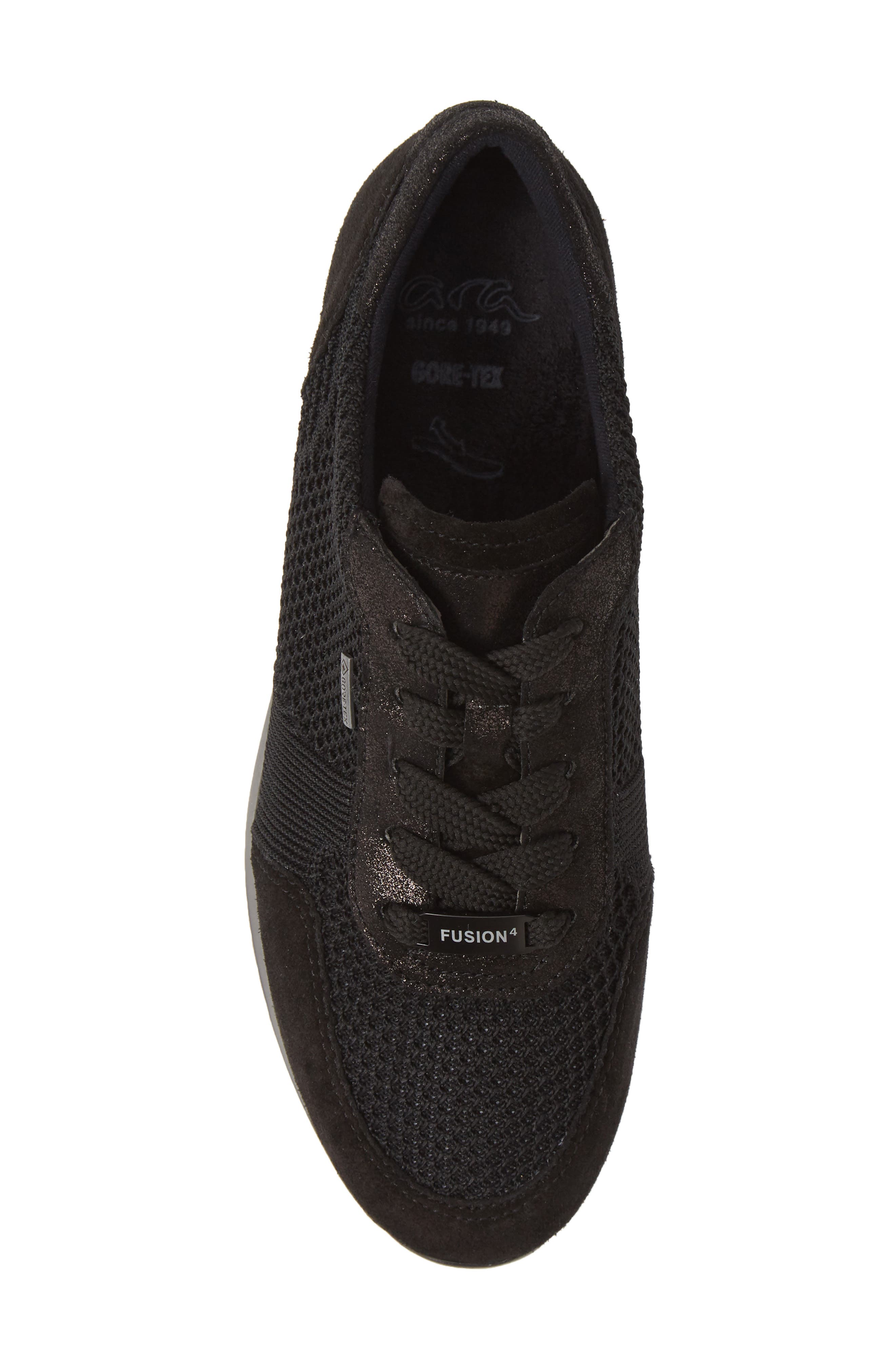 Lila Gore-Tex® Waterproof Sneaker, Alternate, color, BLACK FABRIC