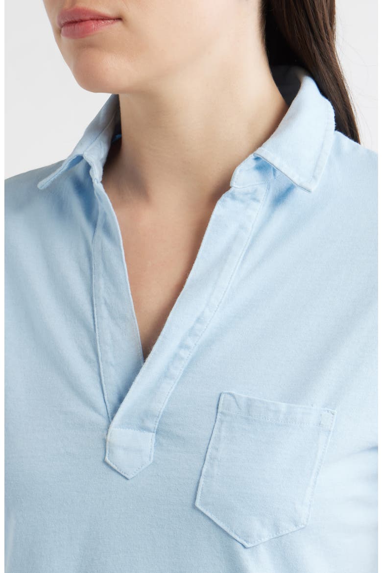 Lauren Cotton Polo Dress, Alternate, color, DIVE BLUE
