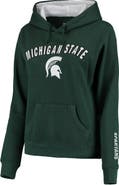 COLOSSEUM Women's Green Michigan State Spartans Arch & Logo 1 Pullover Hoodie