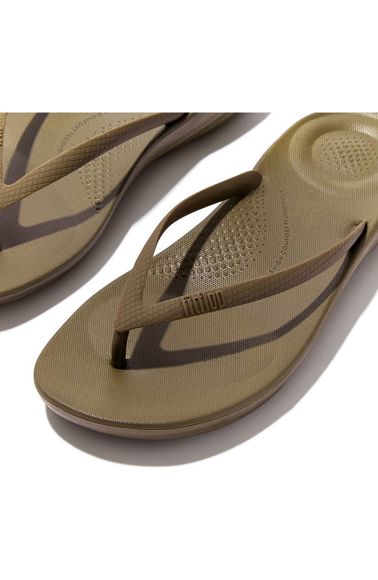 FitFlop iQushion Flip Flop, Alternate, color, Mossy