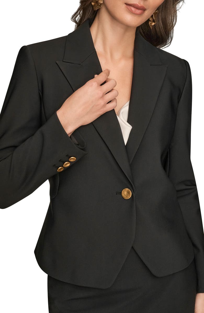 Donna Karan New York Peplum Blazer, Alternate, color, Black
