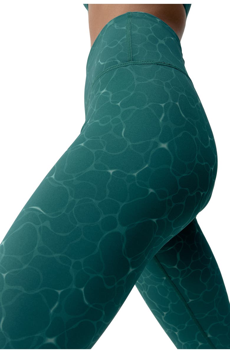 Born Living Yoga Organic 7/8 Performance Medium Rise Sport Legging, Alternate, color, Deep Green