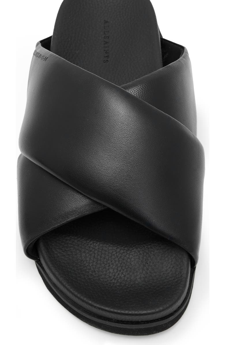 AllSaints Saki Crisscross Slide Sandal, Alternate, color,