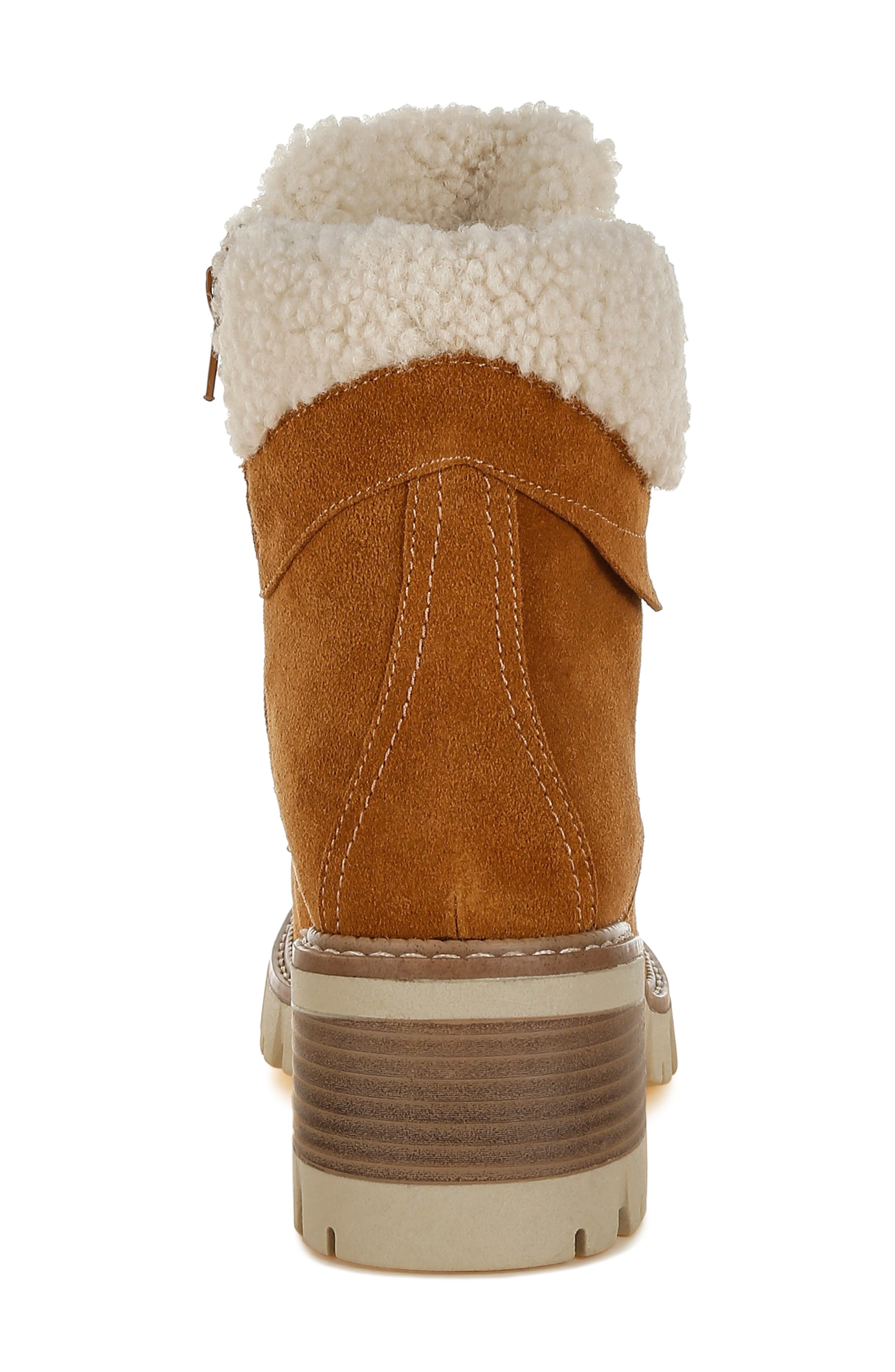 Madoka Water Resistant Lace Up Leather Bootie, Alternate, color, TAN