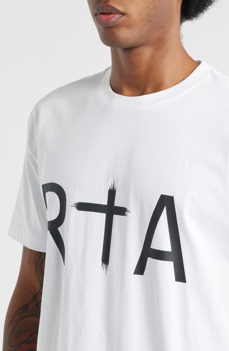RtA Liam Logo Graphic T-Shirt, Alternate, color, White