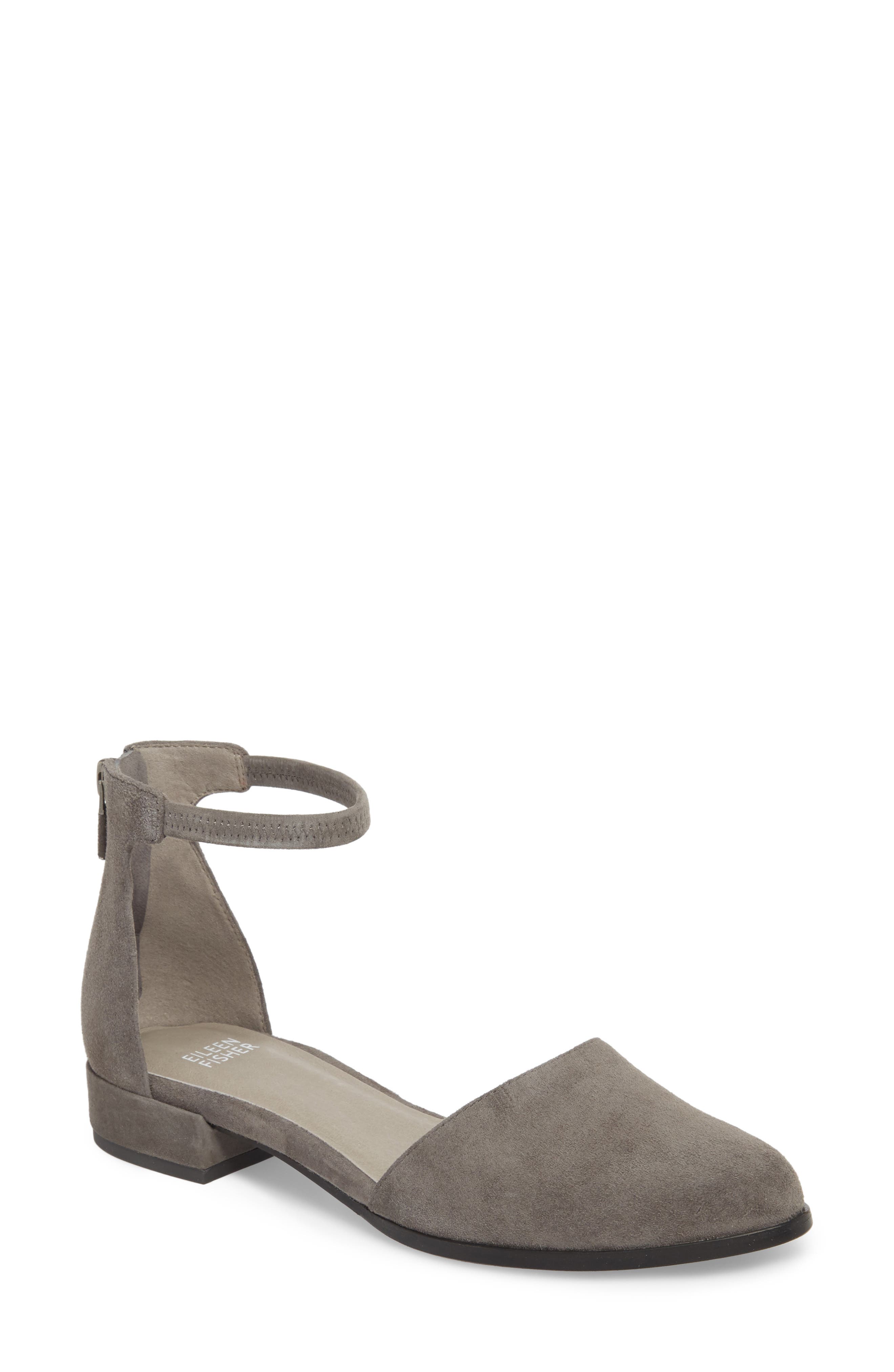 Hutton Ankle Strap Shoe, Main, color, GRAPHITE SUEDE