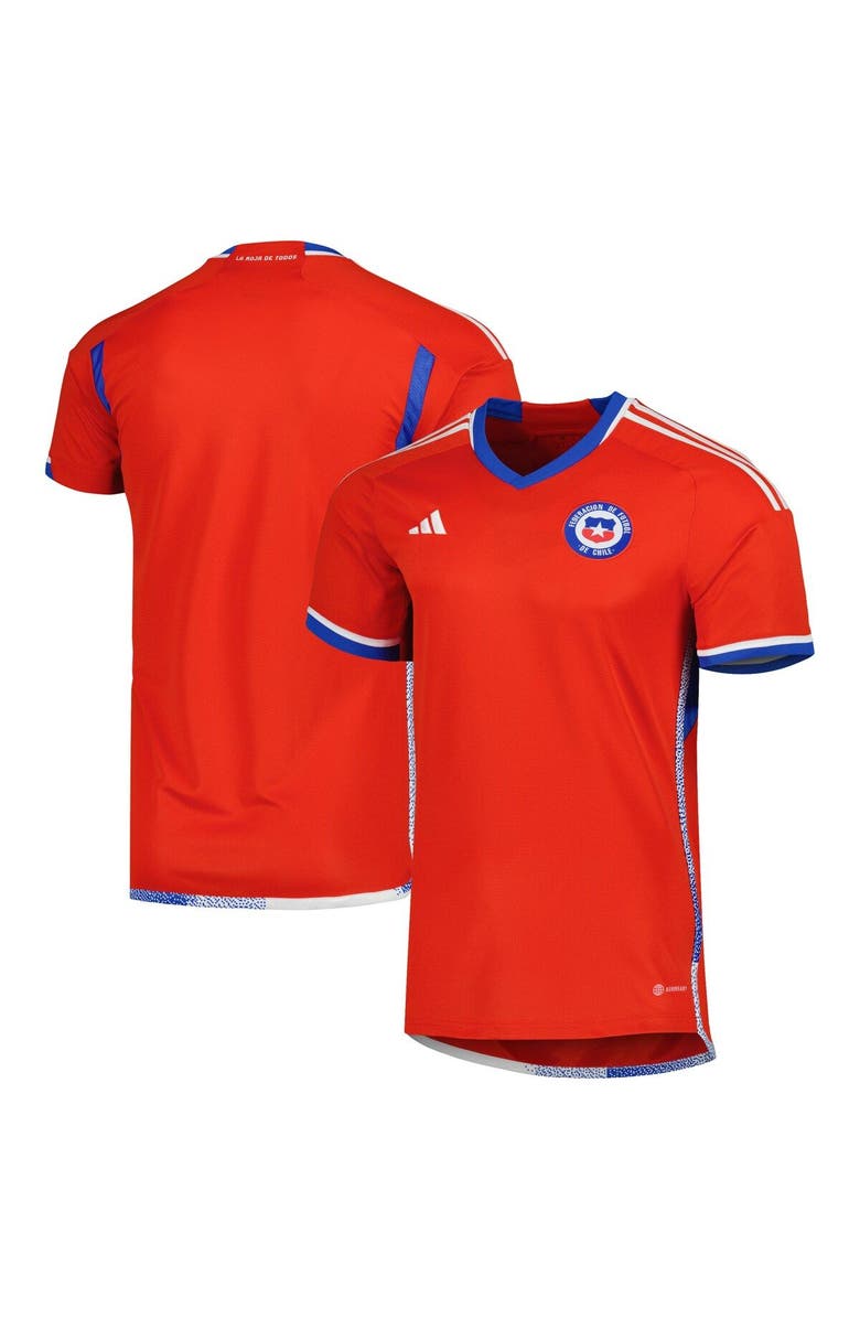 adidas Men's adidas Red Chile National Team 2022/23 Home Replica Jersey, Main, color, 