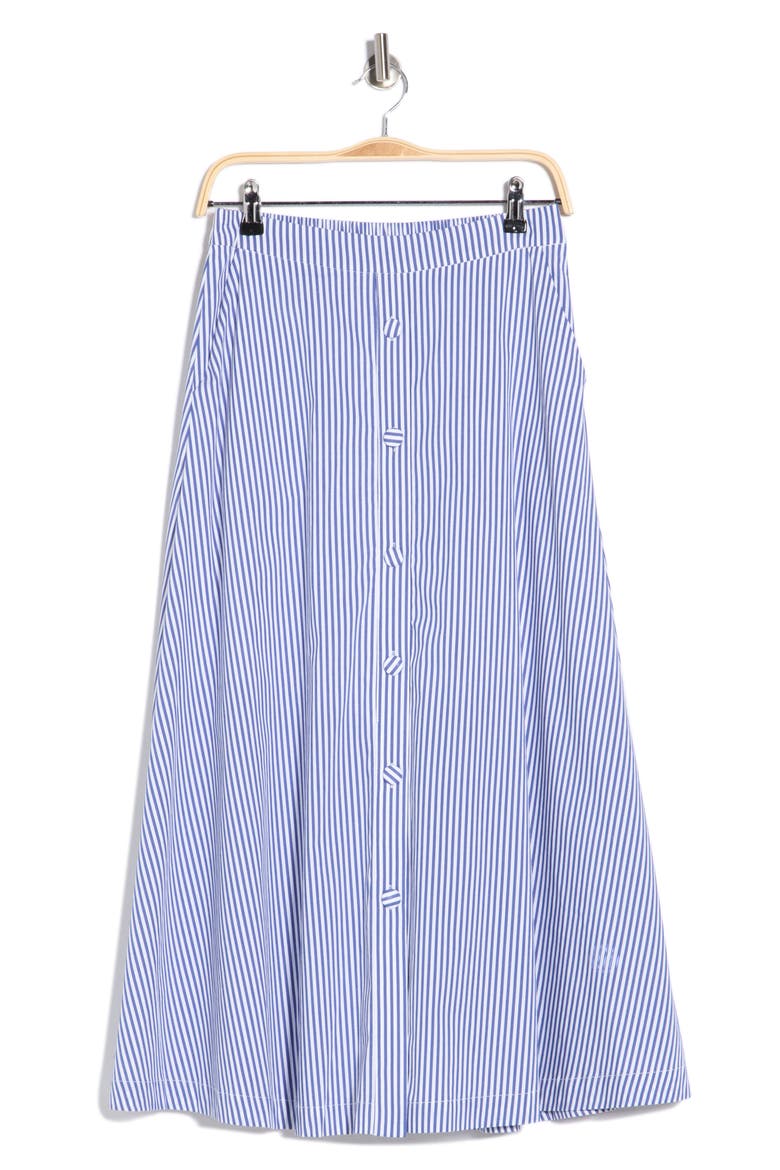 Striped Midi Skirt, Alternate, color, BLUE-WHITE TAILORED STRIPE