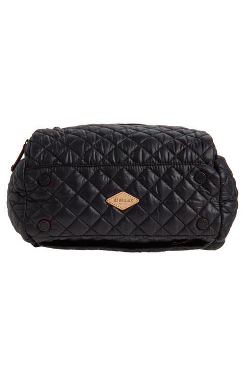 Mz Wallace Medium Utility Quilted Nylon Backpack In Black