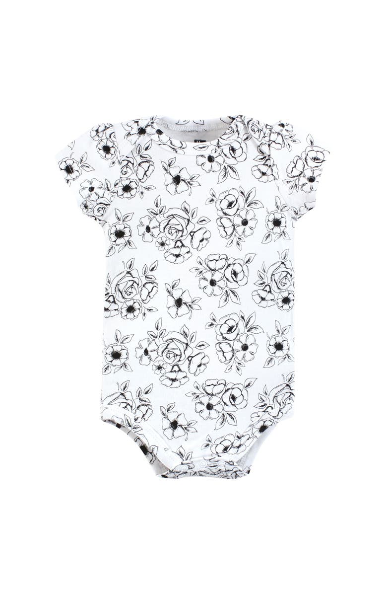 Hudson Baby Triple Pack of Soft Cotton Bodysuits, Alternate, color, Toile Black Dress