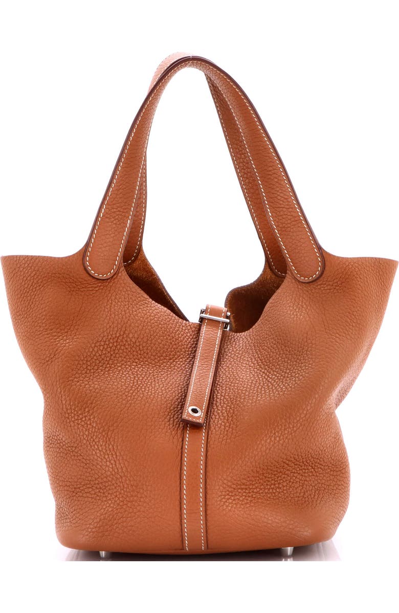 Pre-Owned Hermes Picotin Lock Bag Clemence MM, Main, color, Gold